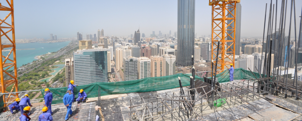 High-rise construction in Dubai.