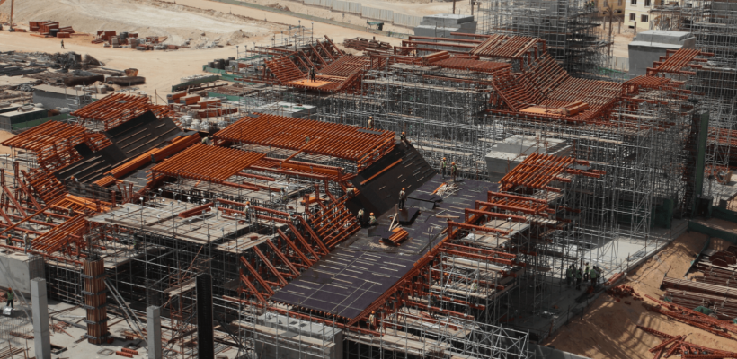 Image of construction of mall of Egypt ski park