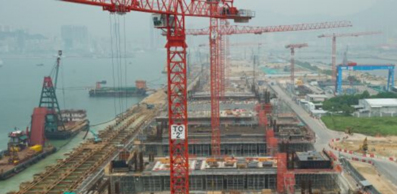 Kai Tak Cruise terminal construction in Hong Kong